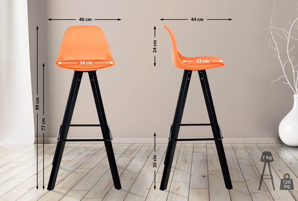 Barhocker Corbin Kunstleder Square schwarz – Ansicht 2