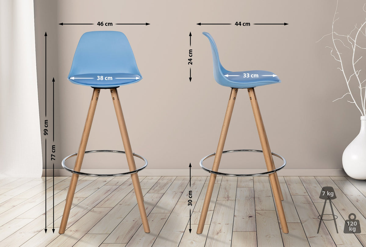 Barhocker Corbin Kunstleder Rund natura – Ansicht 16