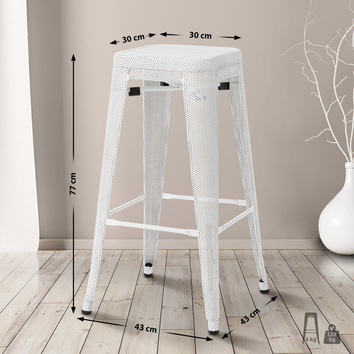 4er Set Barhocker Fletcher – Ansicht 10