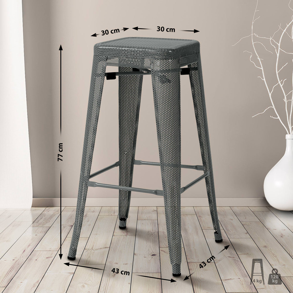 4er Set Barhocker Fletcher – Ansicht 18