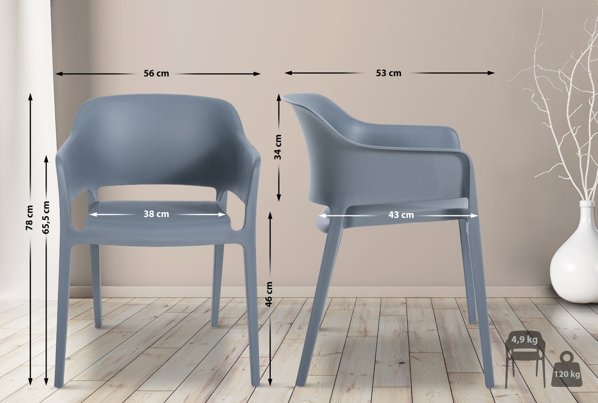 2er Set Stapelstühle Puebla – Ansicht 2