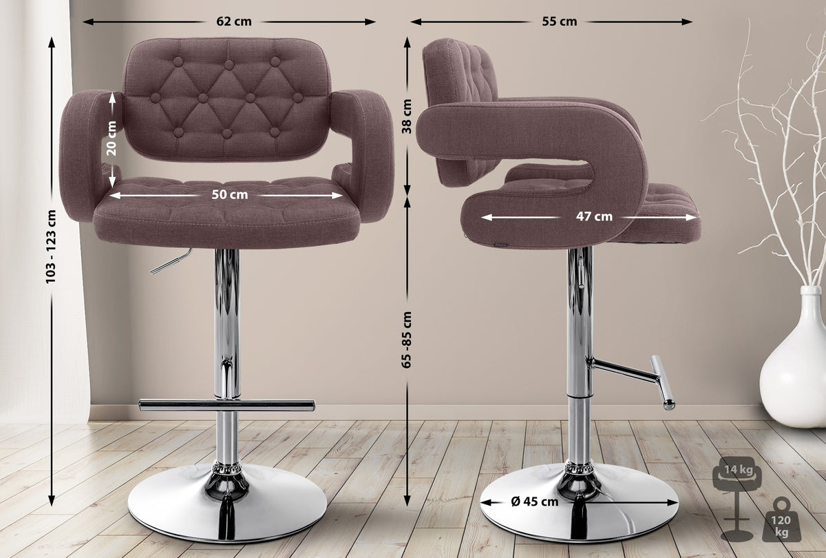 2er Set Barhocker Dublin Stoff C – Ansicht 16