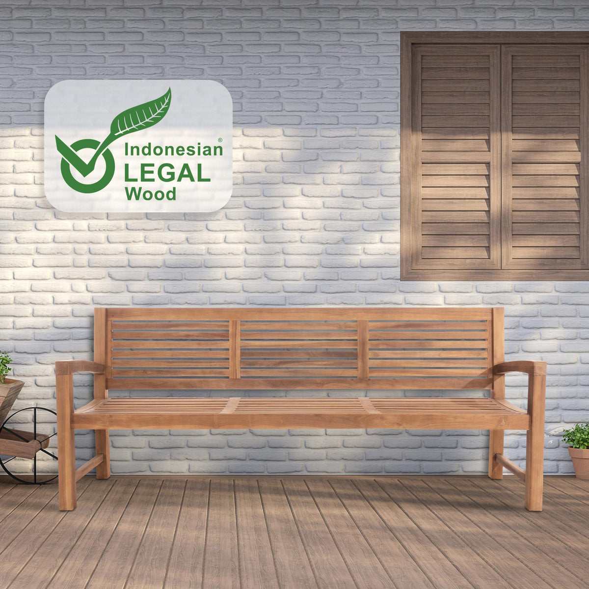Teakbank Halden 220 cm – Ansicht 3