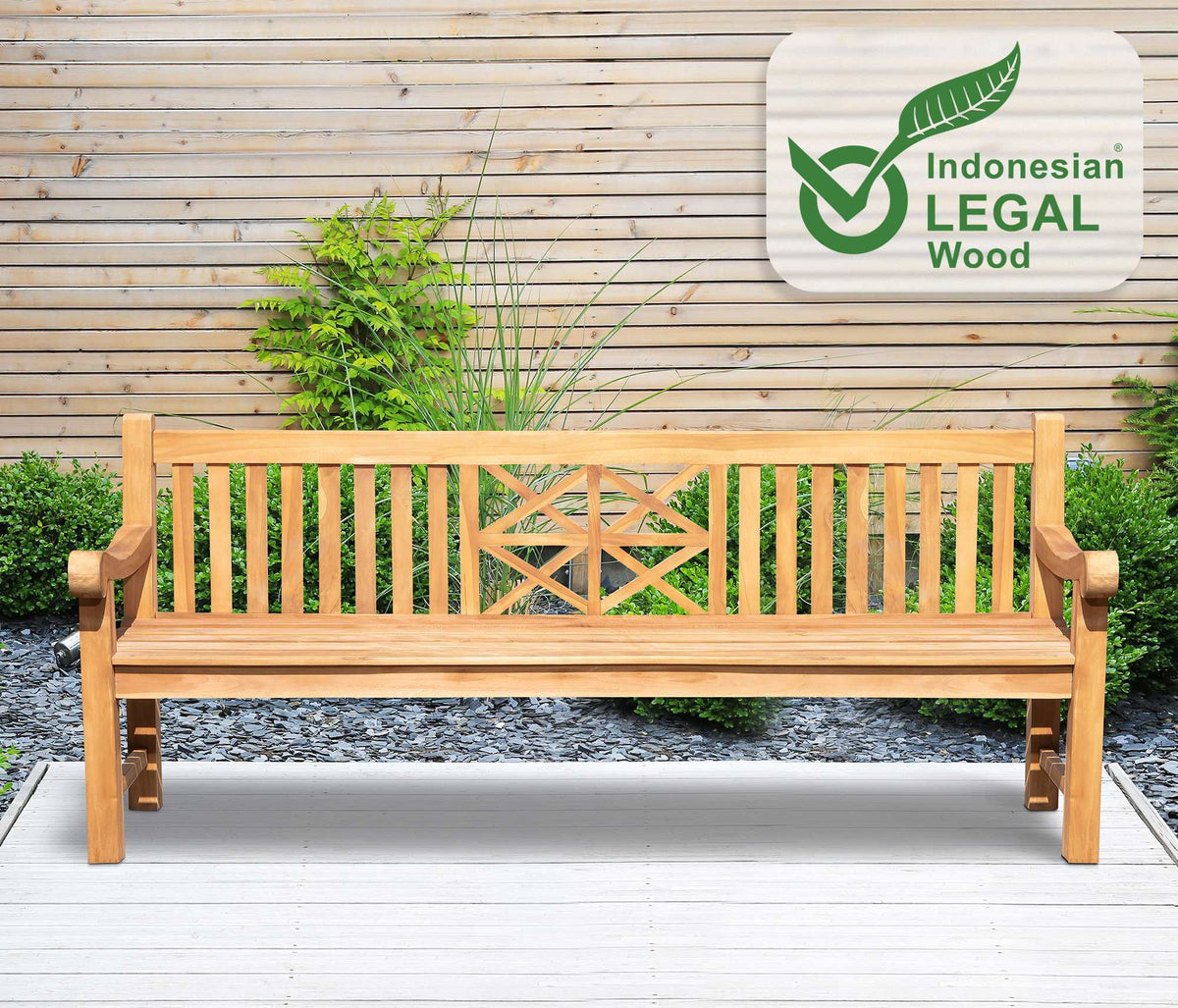 Teakbank Florida 220 cm – Ansicht 3