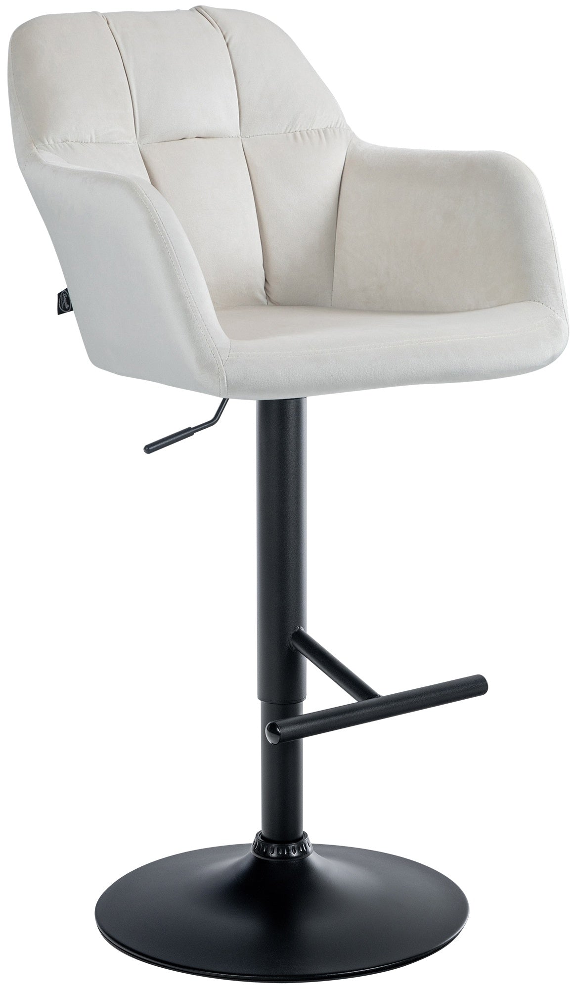 Barhocker Natoma Samt schwarz