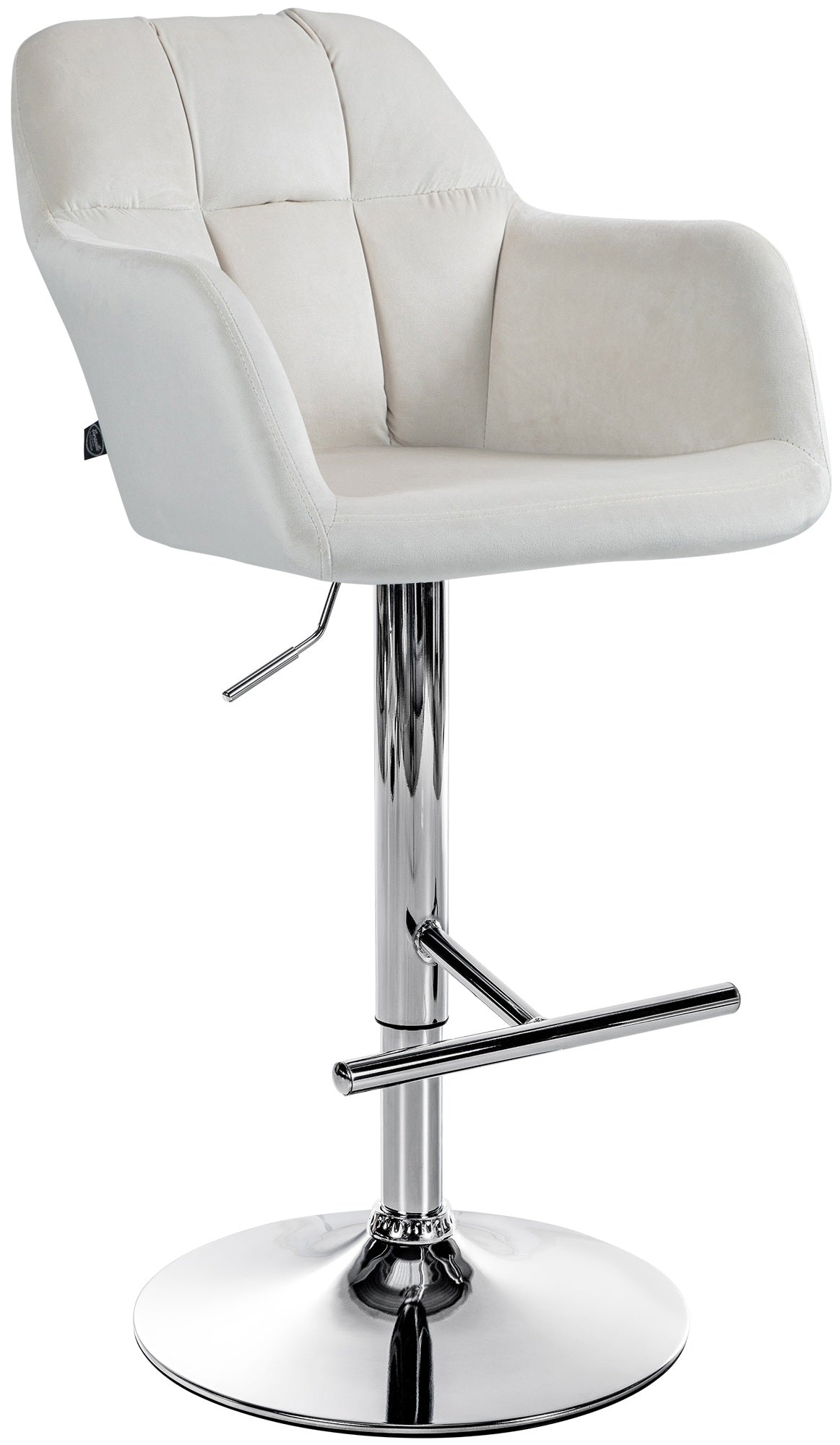 Barhocker Natoma Samt chrom