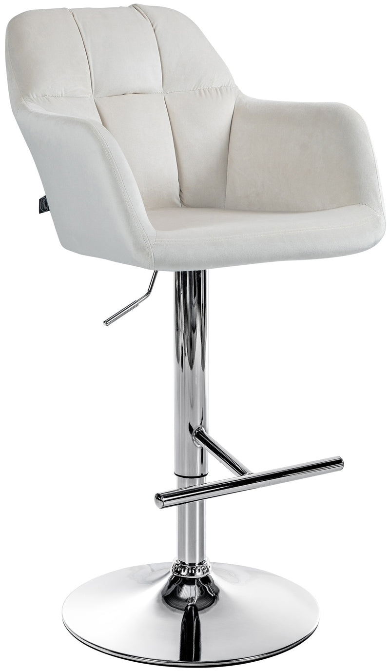 Barhocker Natoma Samt chrom