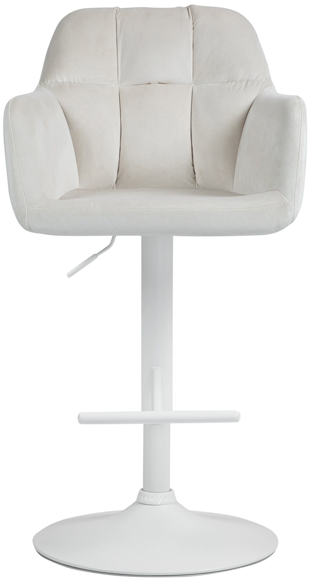 Barhocker Natoma Samt weiß – Ansicht 3