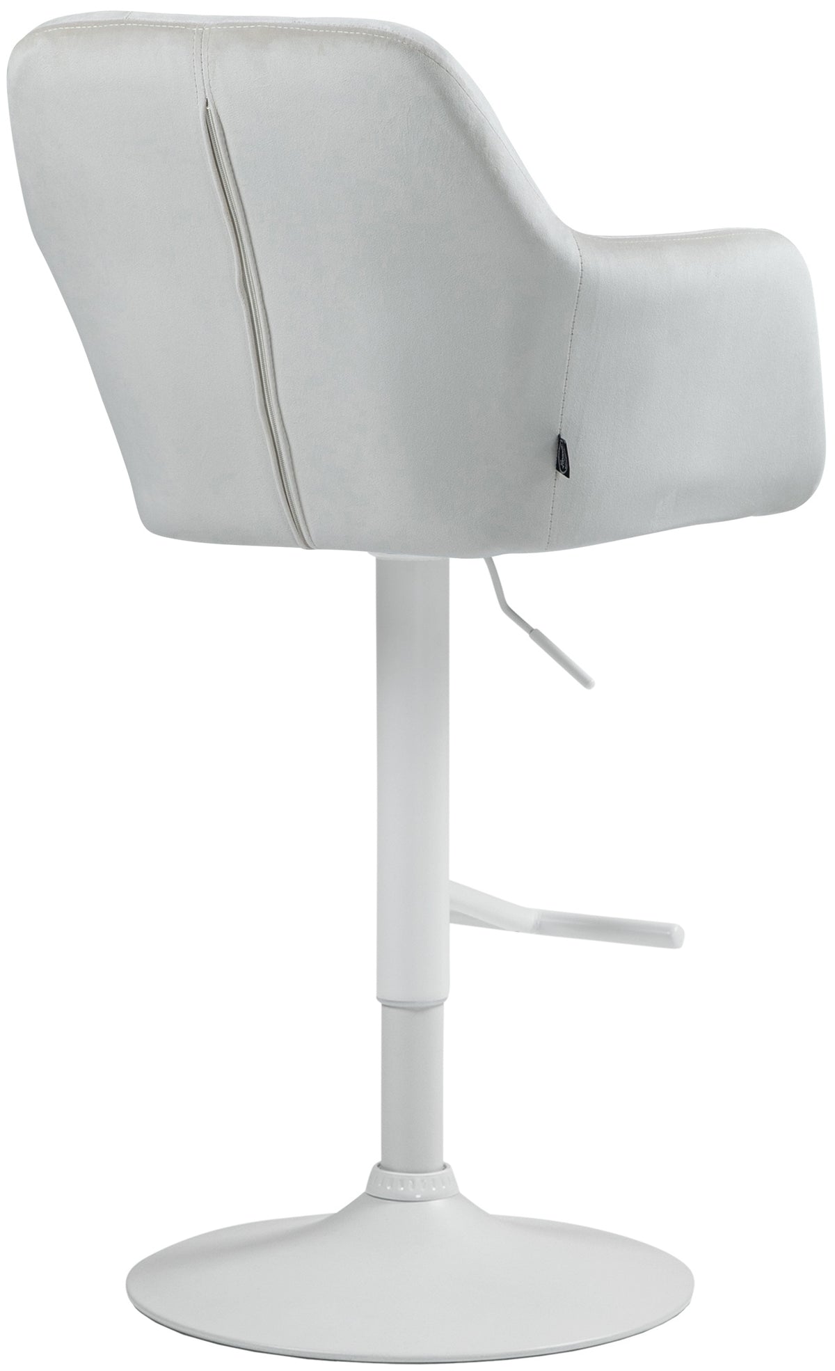 Barhocker Natoma Samt weiß – Ansicht 5