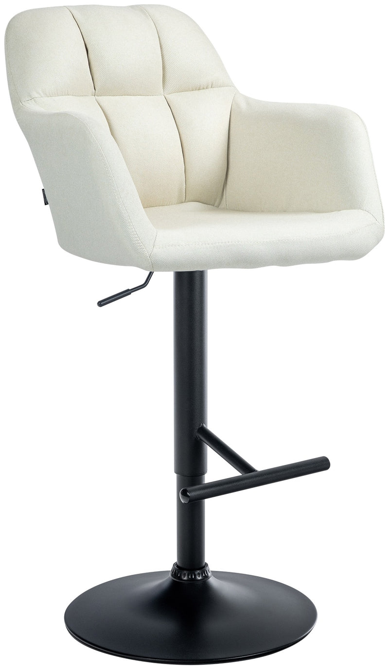Barhocker Natoma Stoff schwarz