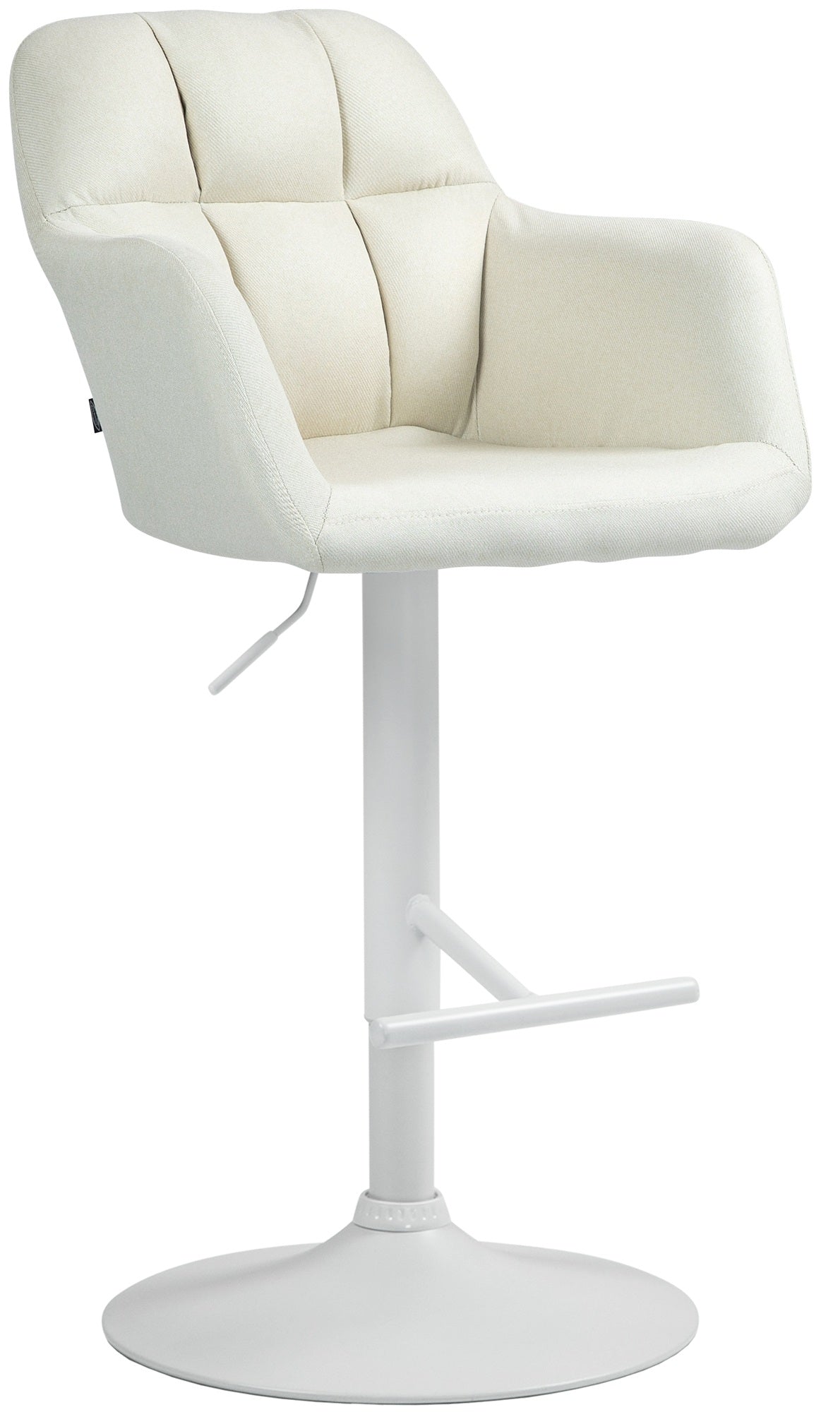 Barhocker Natoma Stoff weiß
