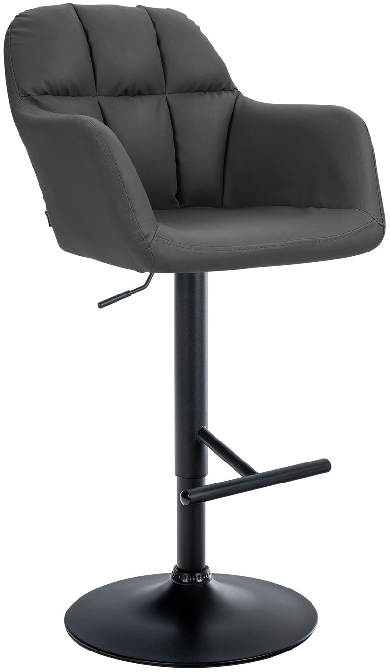Barhocker Natoma Kunstleder schwarz