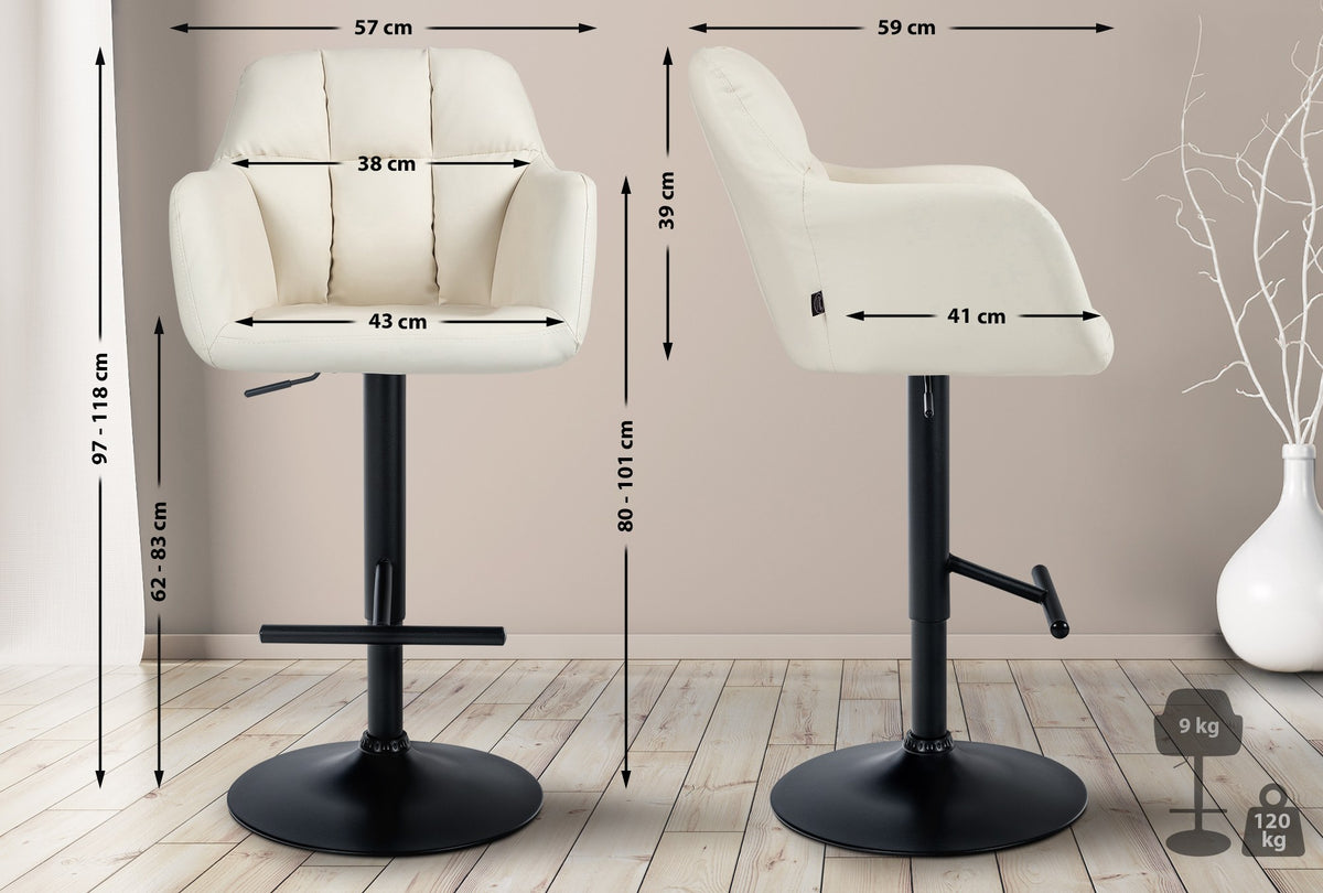 Barhocker Natoma Kunstleder schwarz – Ansicht 10