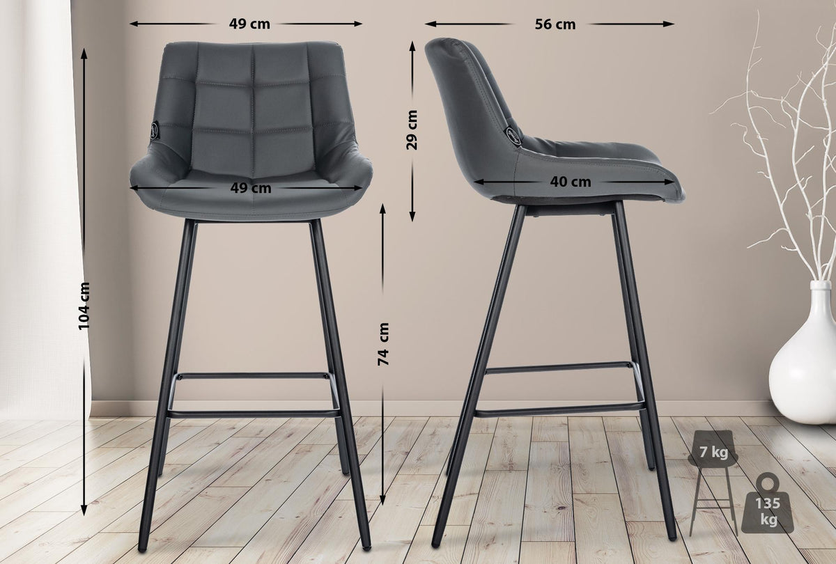 Barhocker Weston Kunstleder – Ansicht 2