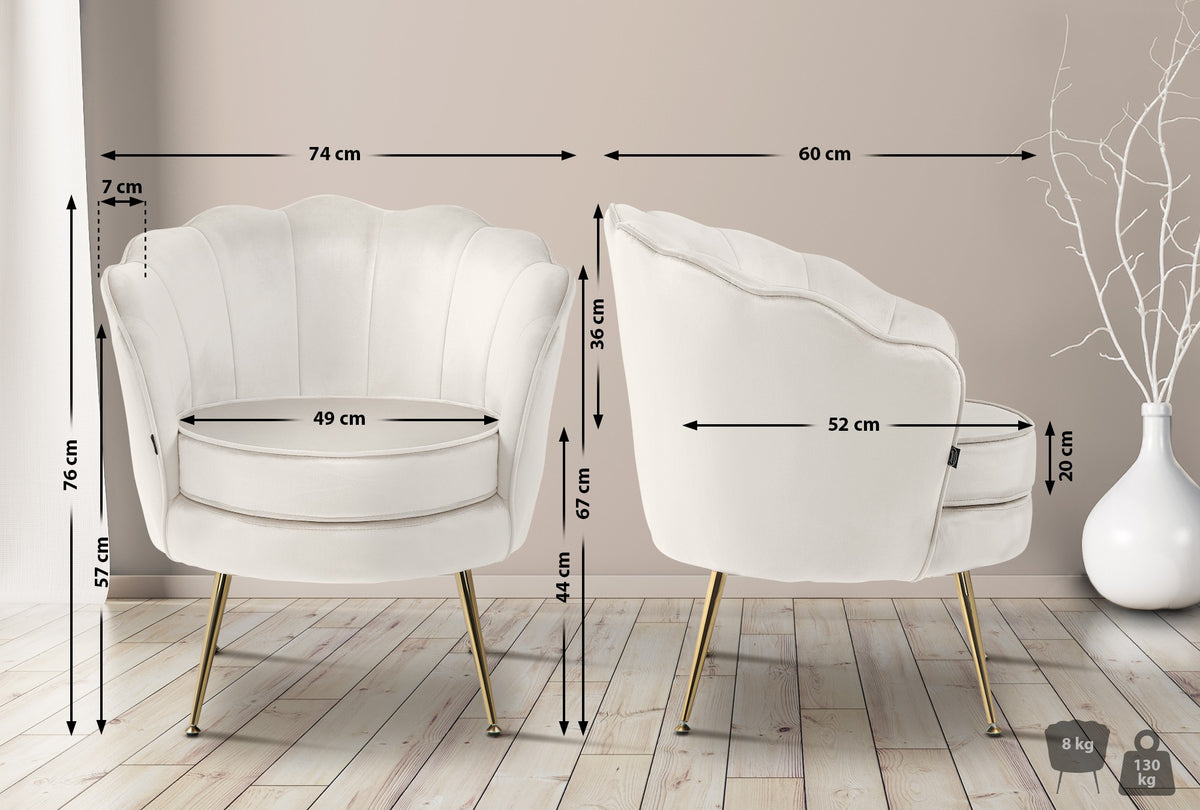 Stuhl Rosita Samt – Ansicht 9