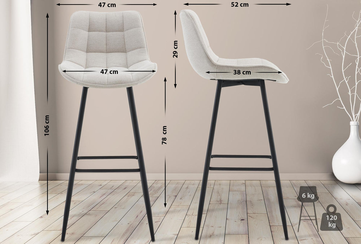 Barhocker Dartford Stoff – Ansicht 2