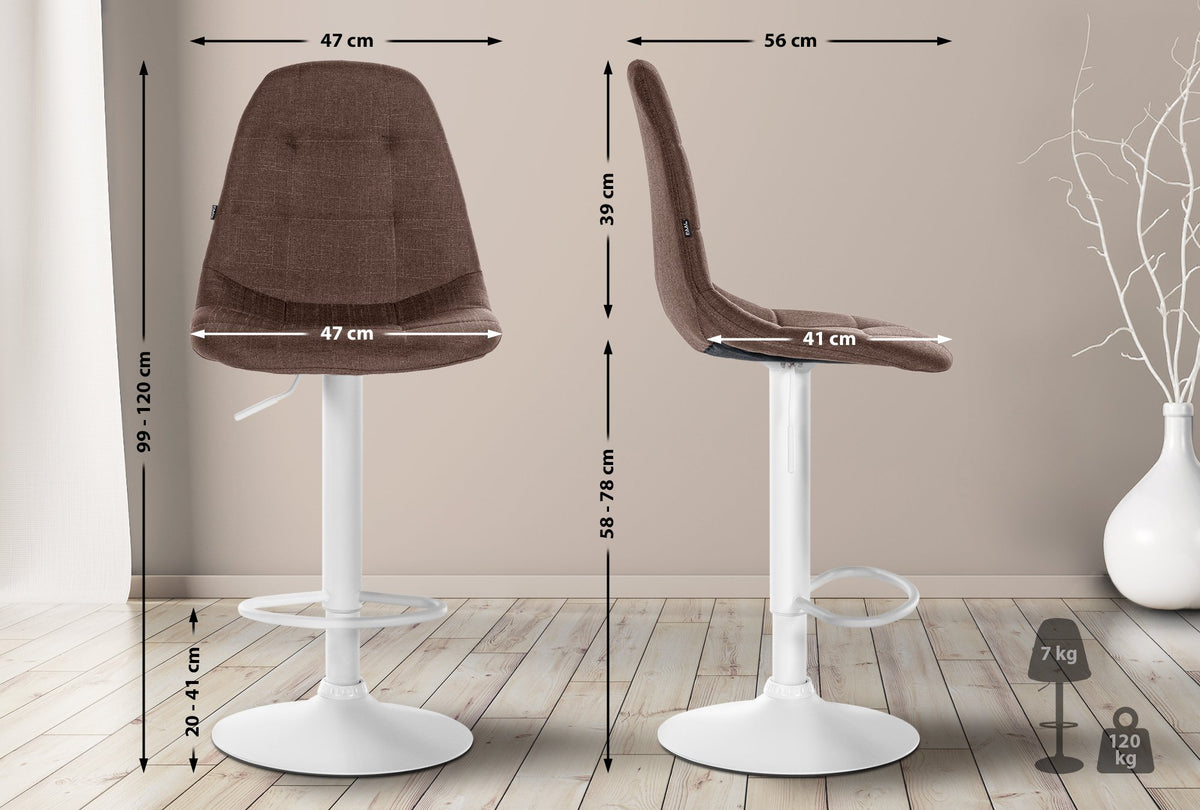 Barhocker Elmore Stoff W – Ansicht 2
