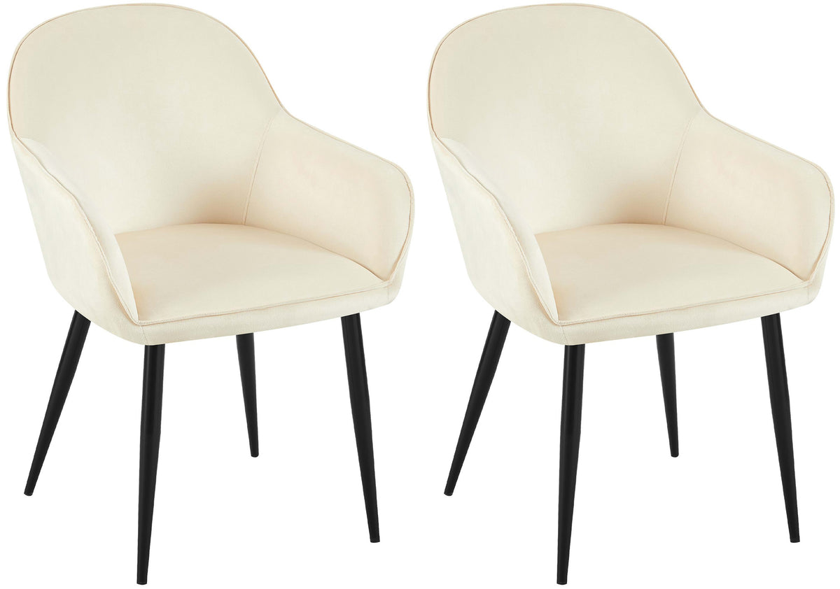 2er Set Esszimmerstuhl Boise Samt – Ansicht 9