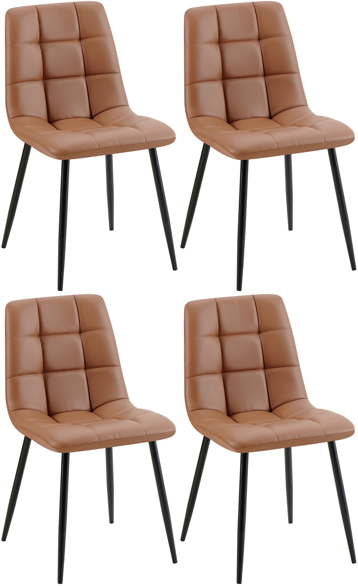 4er Set Esszimmerstuhl Antibes Kunstleder – Ansicht 8