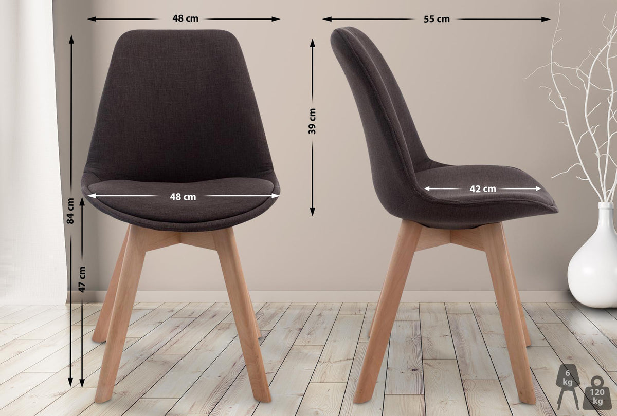 Besucherstuhl Borneo V2 Natura Stoff – Ansicht 2