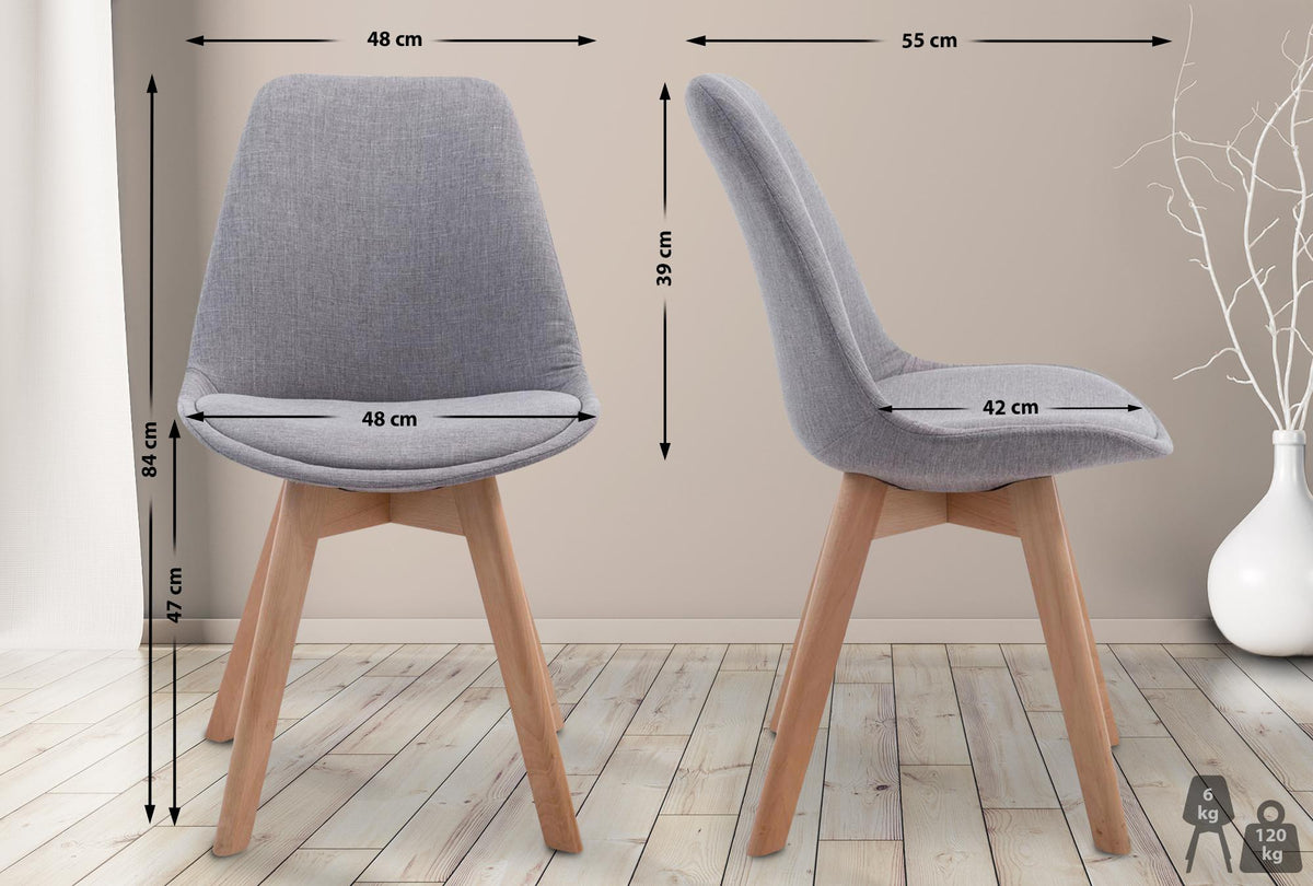 Besucherstuhl Borneo V2 Natura Stoff – Ansicht 9
