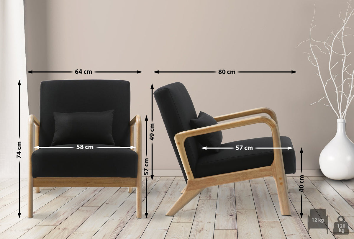 Sessel Hibbing Stoff – Ansicht 2