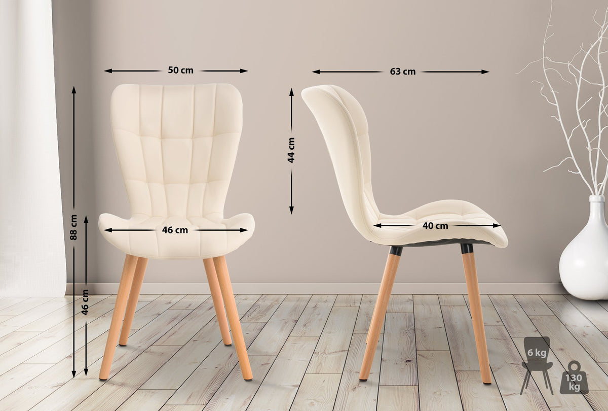 2er Set Stuhl Elda Kunstleder – Ansicht 10