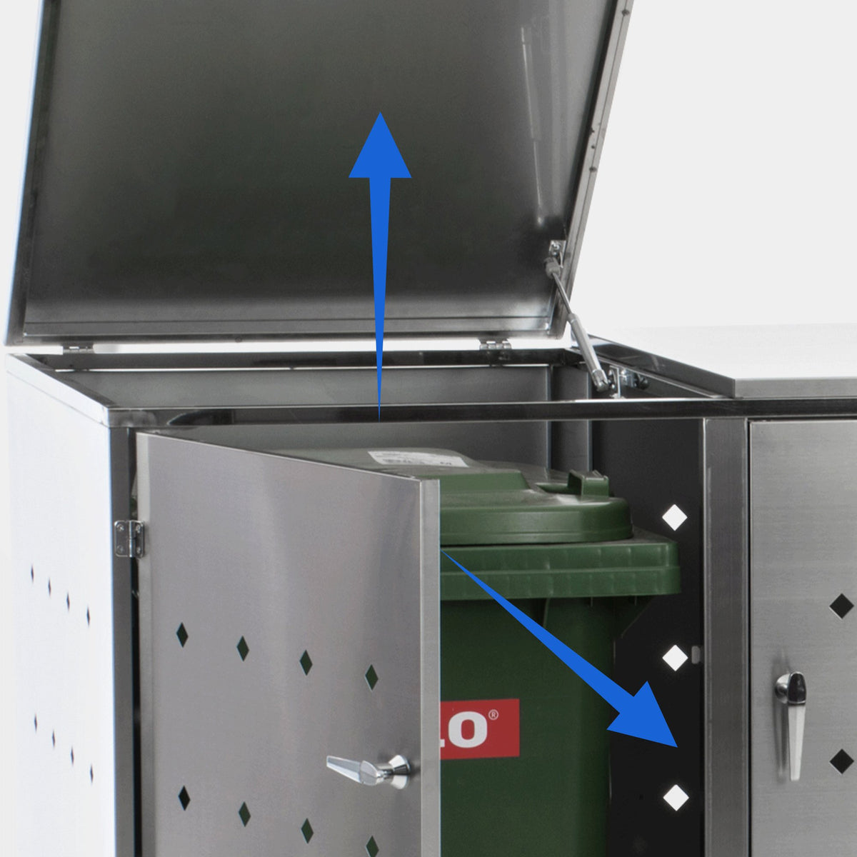2er Mülltonnenverkleidung Nelli – Ansicht 4
