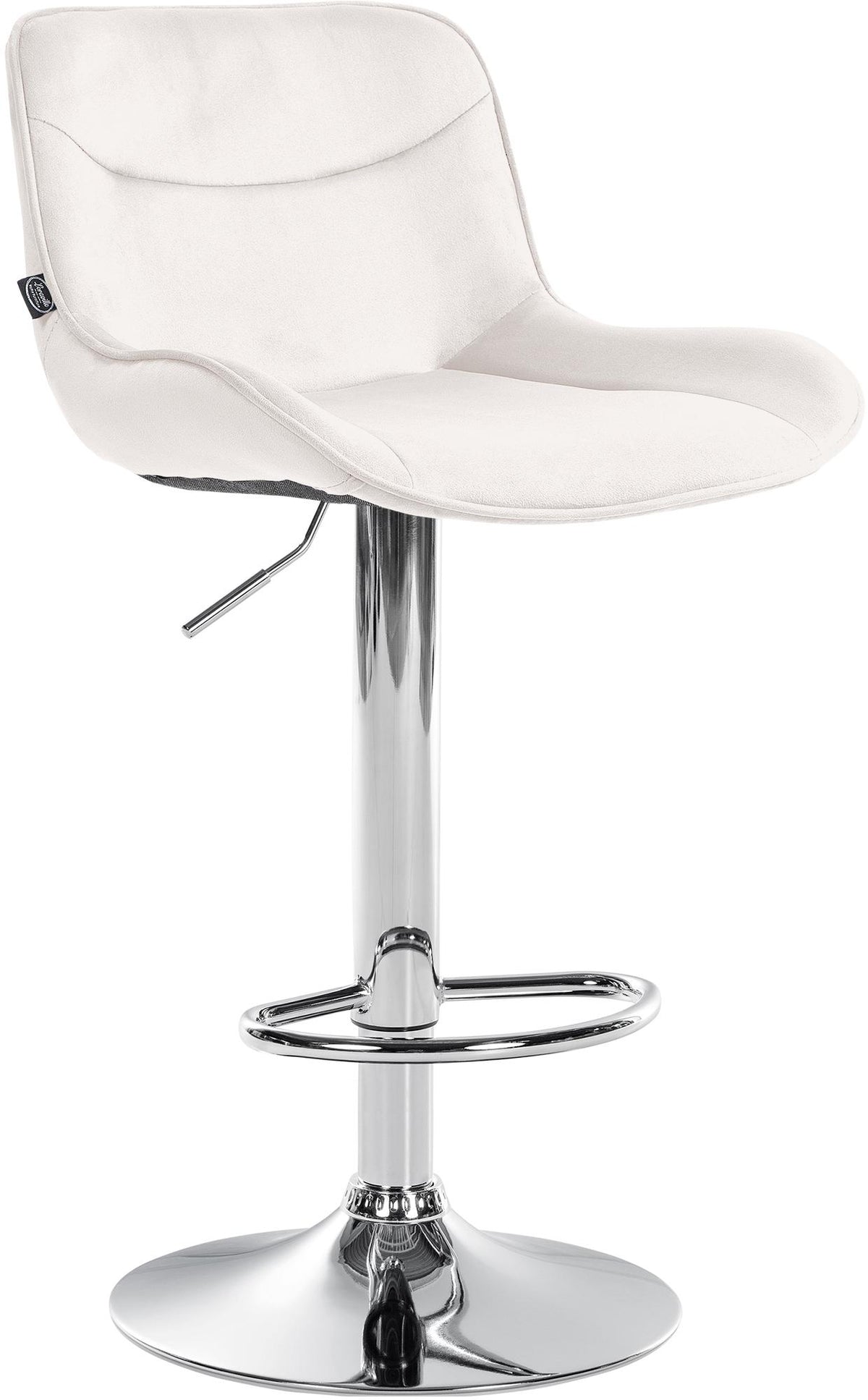 Barhocker Vonore Samt chrom