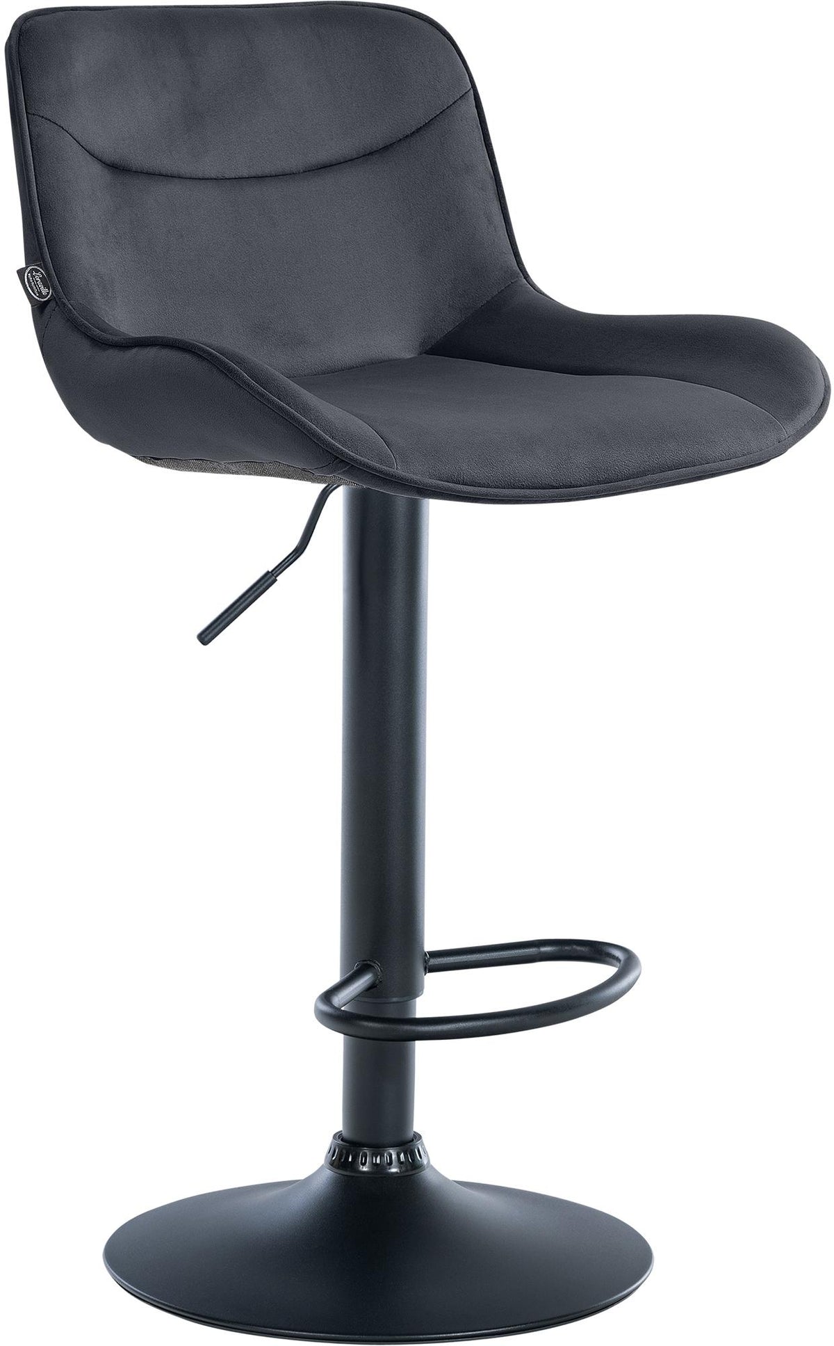 Barhocker Vonore Samt schwarz – Ansicht 9