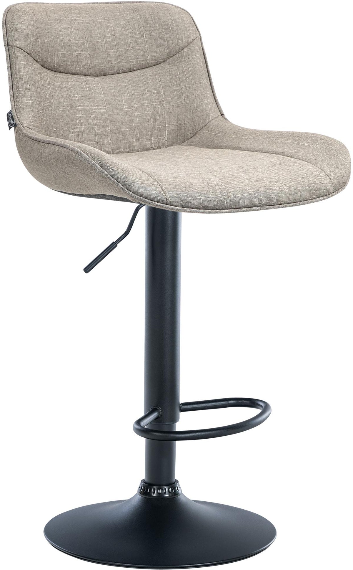 Barhocker Vonore Stoff schwarz