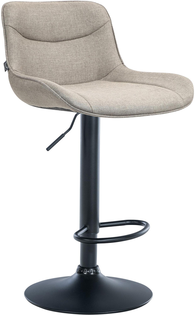 Barhocker Vonore Stoff schwarz