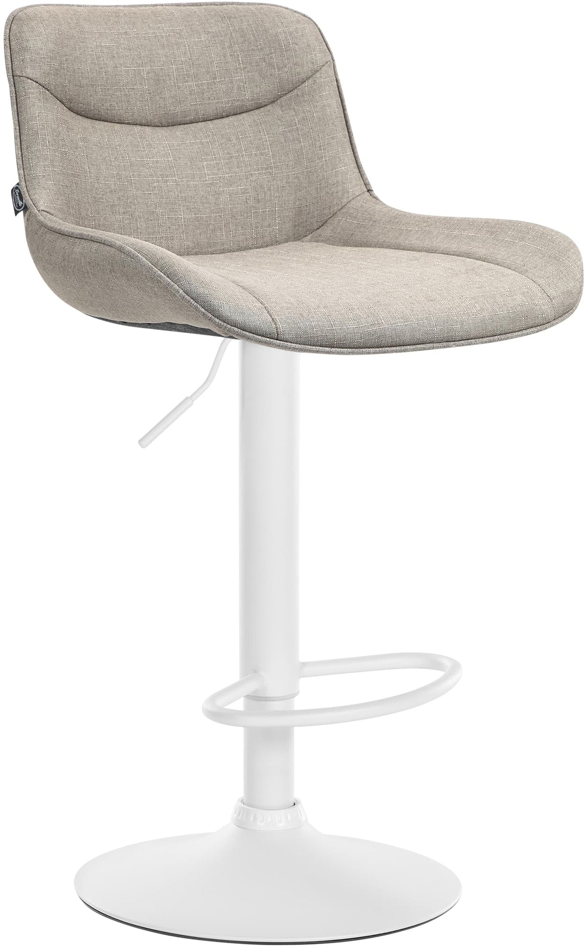 Barhocker Vonore Stoff weiß