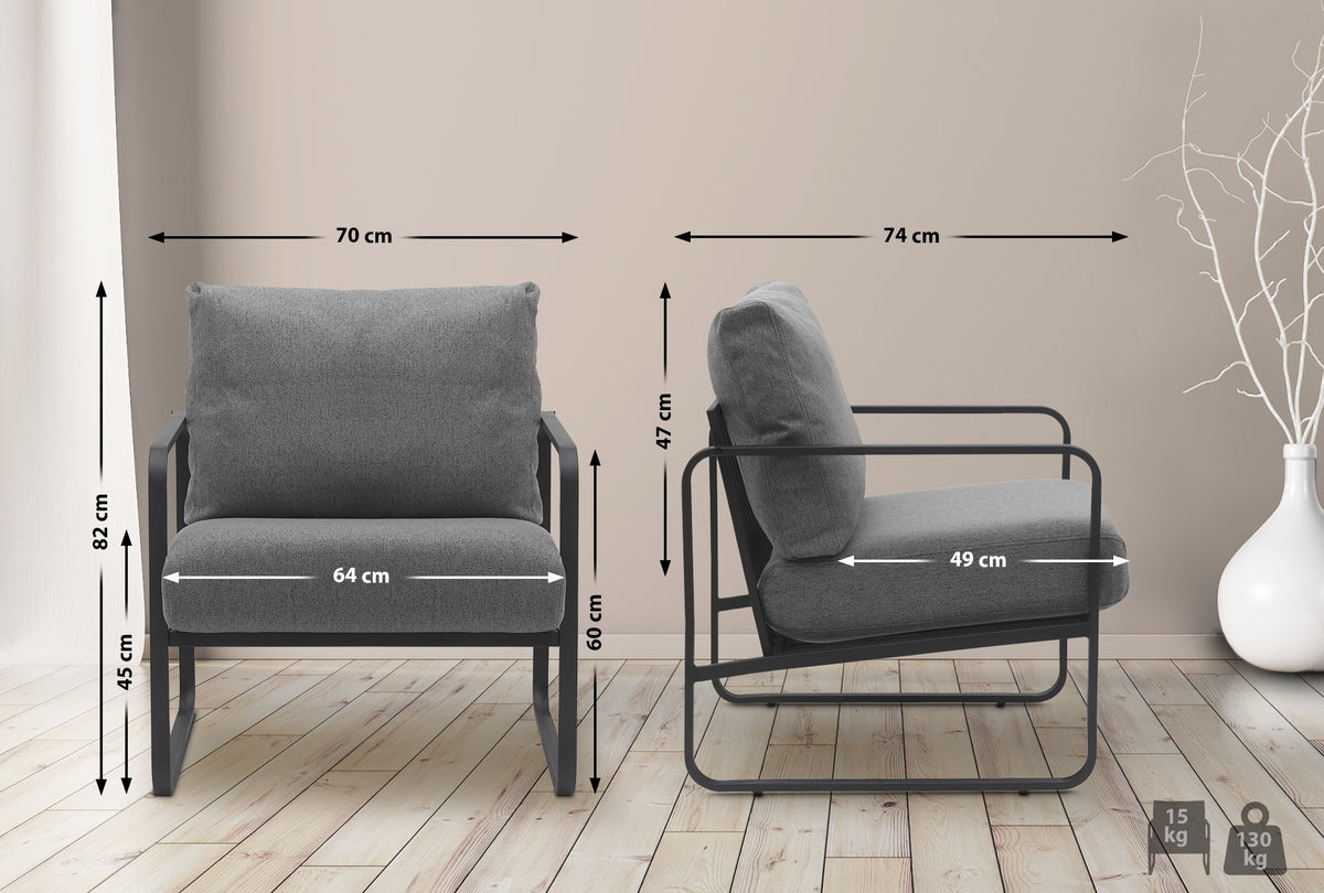 Lounger Manea Stoff – Ansicht 10