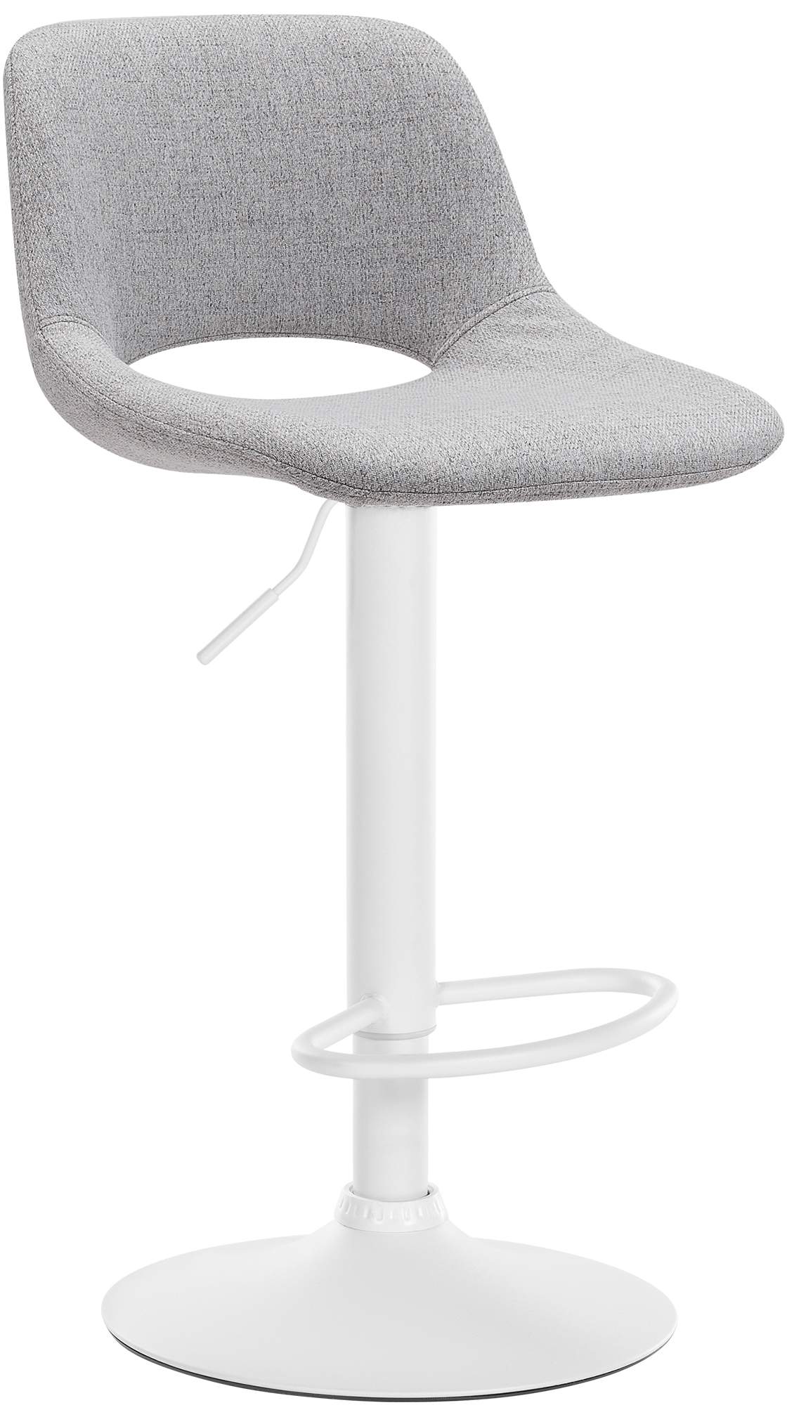 Barhocker Camden Stoff weiß – Ansicht 7