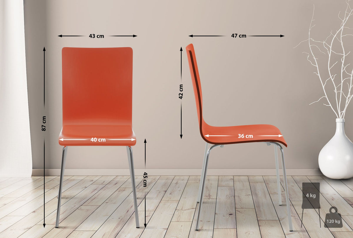 4er Set Besucherstuhl Pepe – Ansicht 2