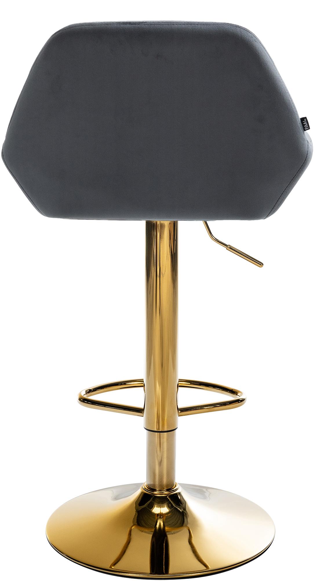 2er Set Barhocker Braga Gold Samt – Ansicht 9