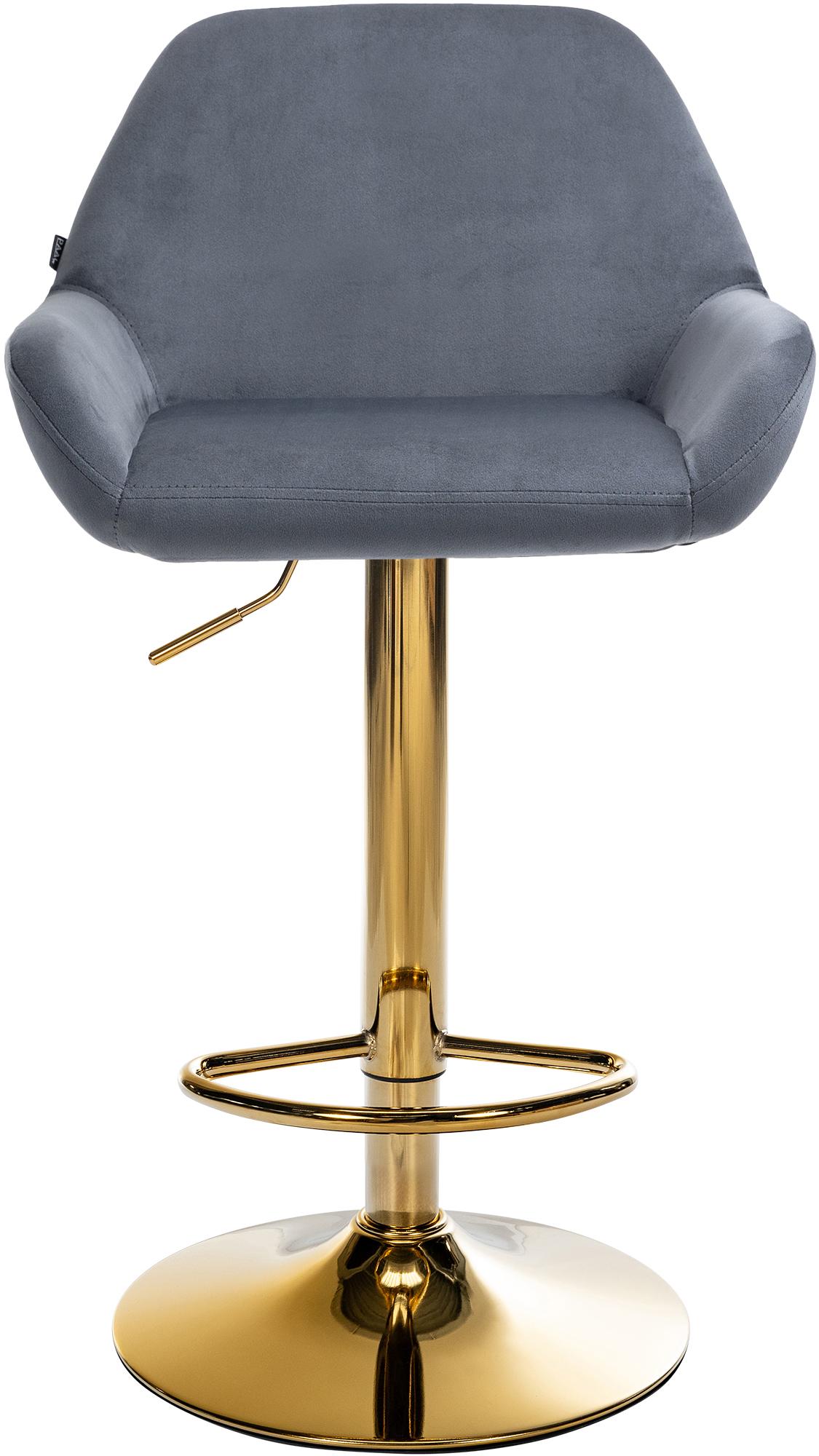 2er Set Barhocker Braga Gold Samt – Ansicht 7