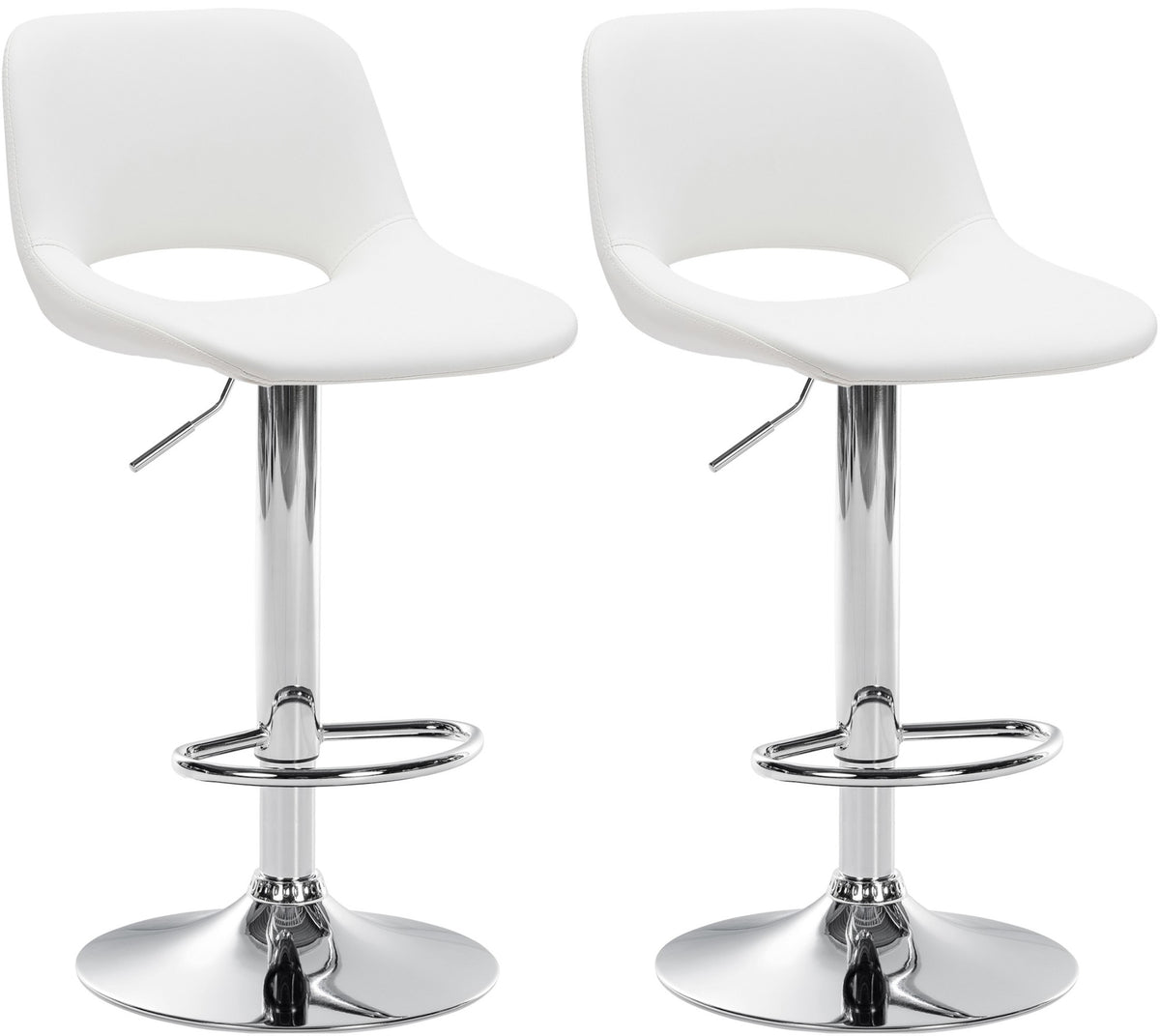 2er Set Barhocker Camden Kunstleder chrom – Ansicht 19