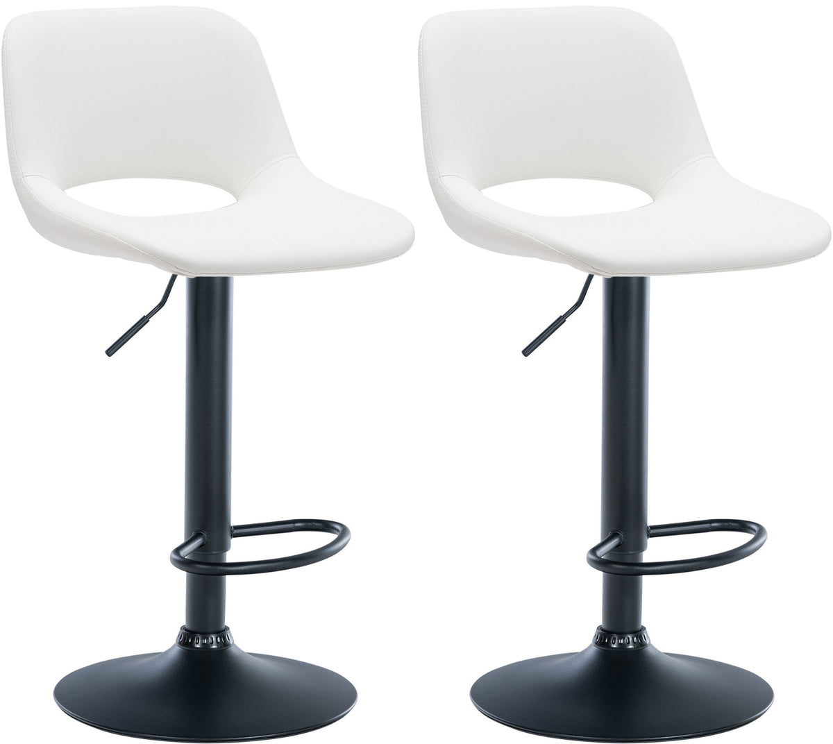 2er Set Barhocker Camden Kunstleder schwarz