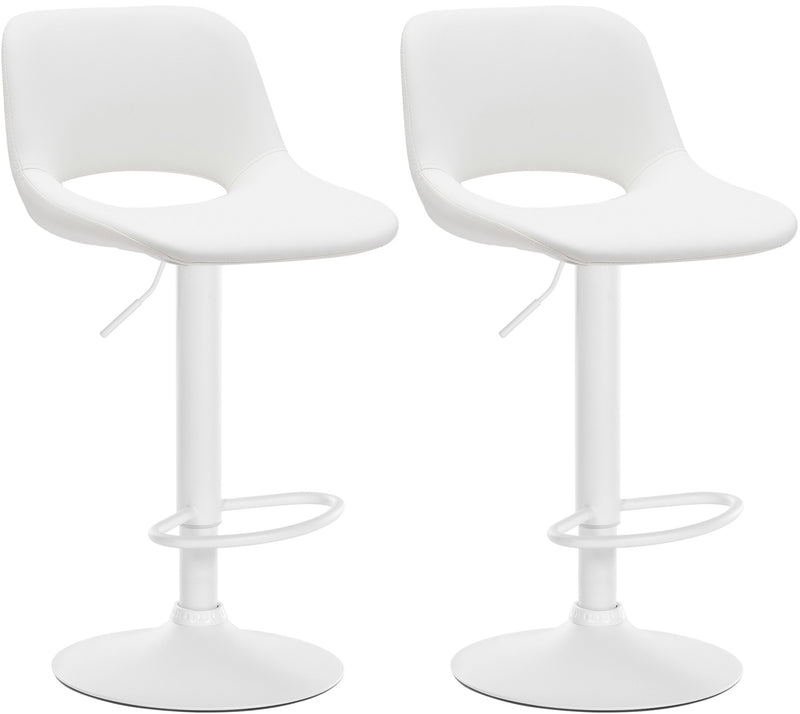 2er Set Barhocker Camden Kunstleder weiß