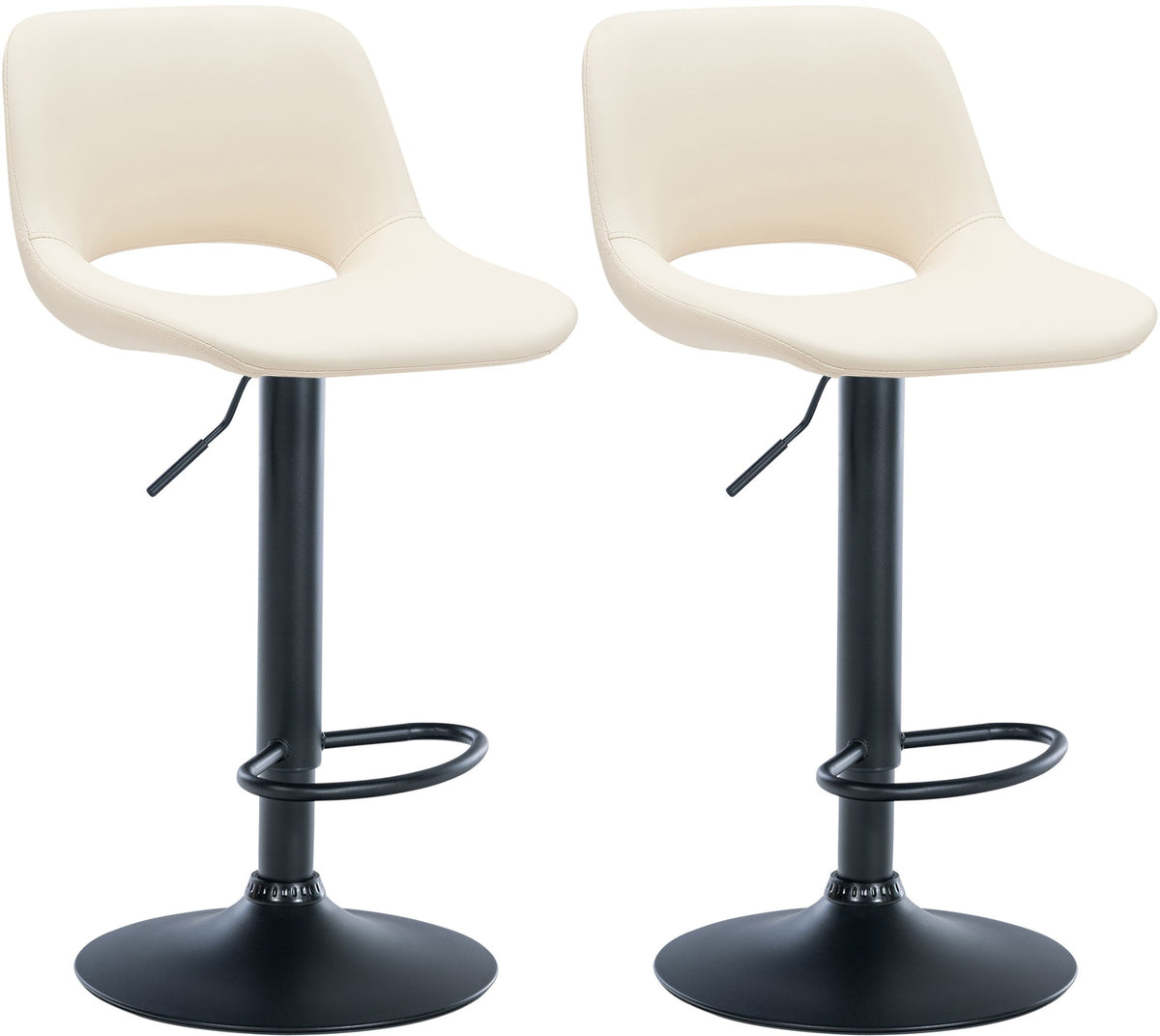 2er Set Barhocker Camden Kunstleder schwarz – Ansicht 19
