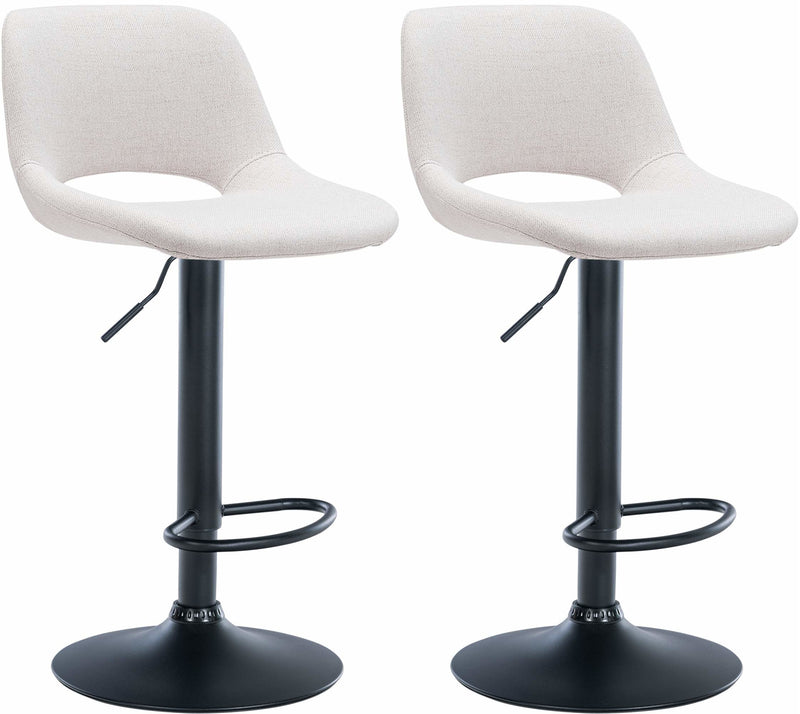 2er Set Barhocker Camden Stoff schwarz