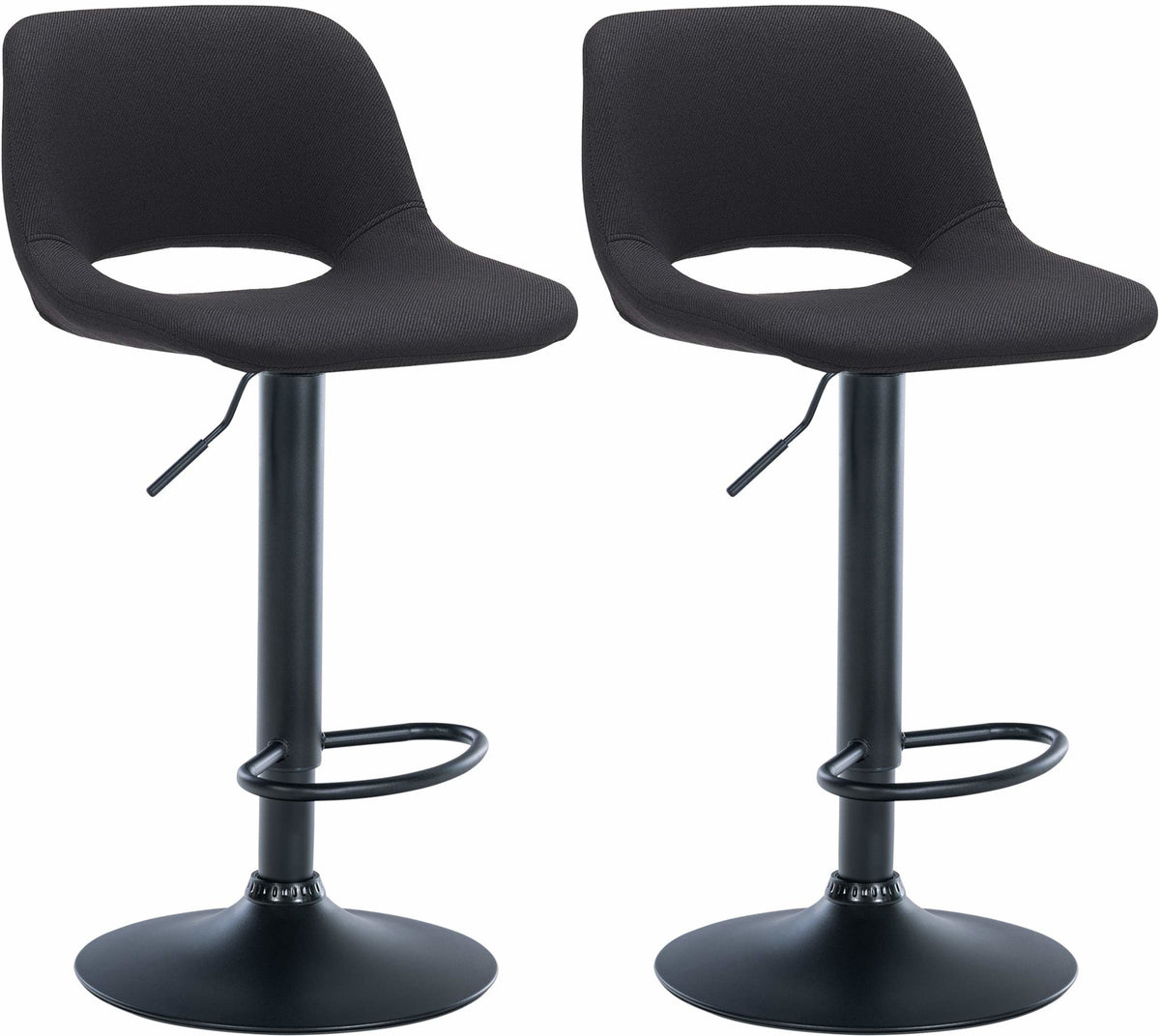 2er Set Barhocker Camden Stoff schwarz – Ansicht 13