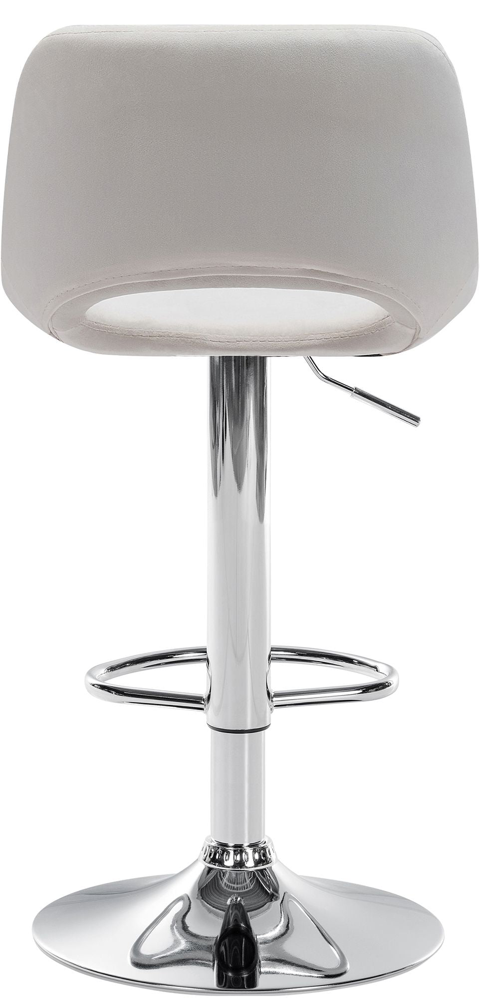 2er Set Barhocker Camden Samt chrom – Ansicht 4