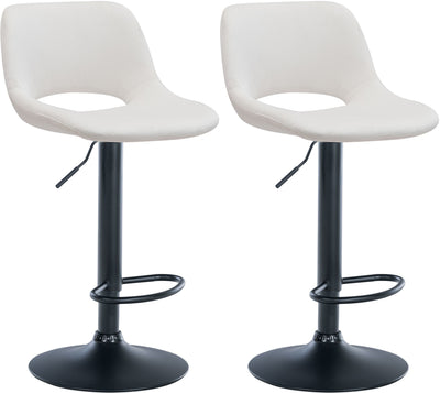 2er Set Barhocker Camden Samt schwarz