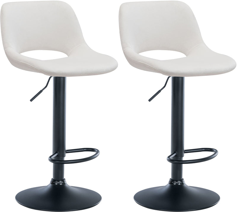 2er Set Barhocker Camden Samt schwarz