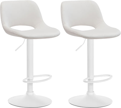 2er Set Barhocker Camden Samt weiß
