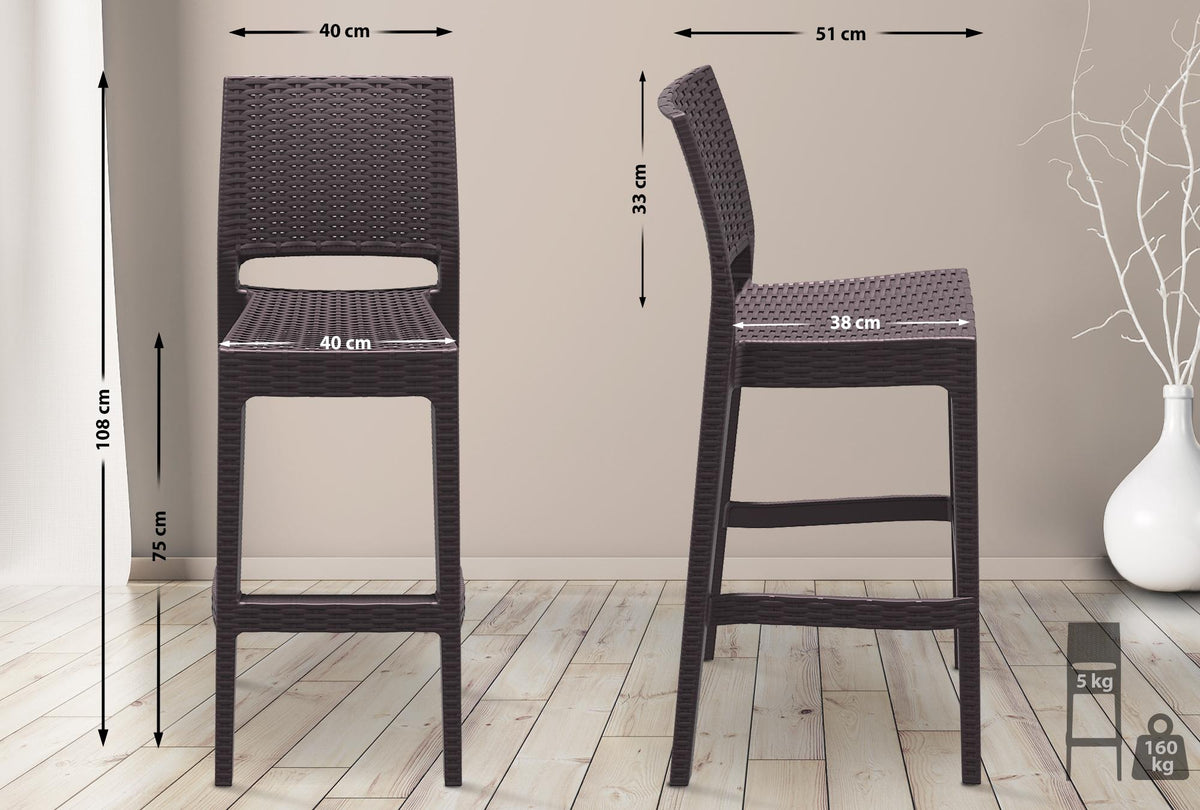 4er Set Barhocker Jamaica – Ansicht 2