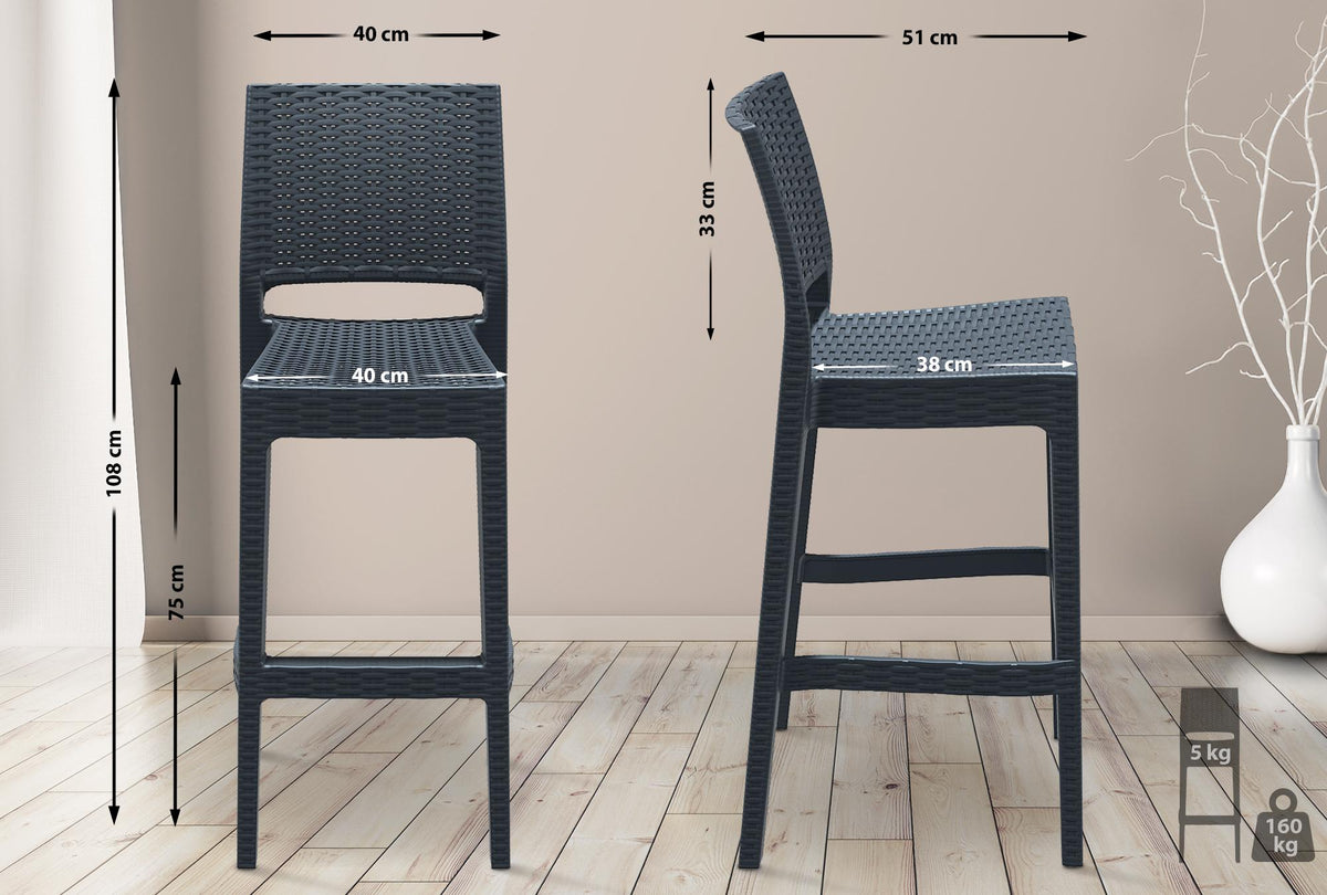 4er Set Barhocker Jamaica – Ansicht 20